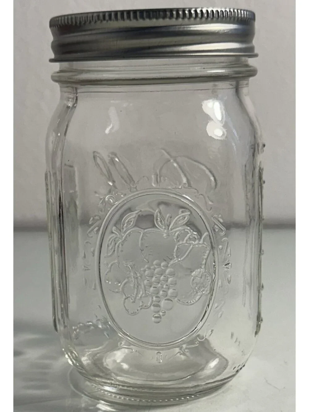 Vintage Ball Mason Jar 12oz  1.5 Cup Clear Glass Canning Measuring w/Lid